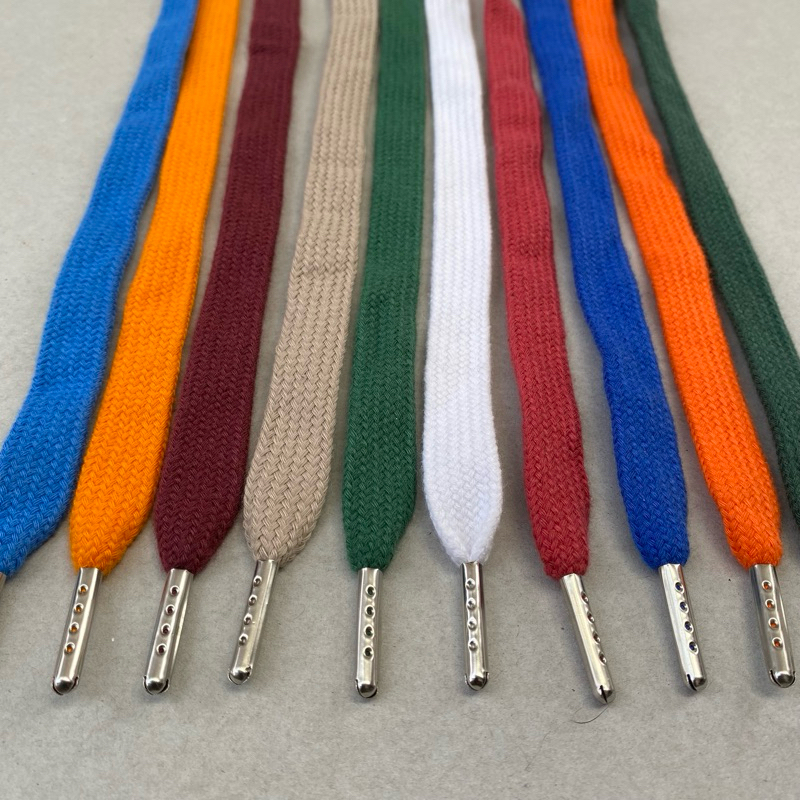 Tali sepatu gemuk/tali sepatu jumbo/tali sepatu gembung katun lebar 1,5 cm