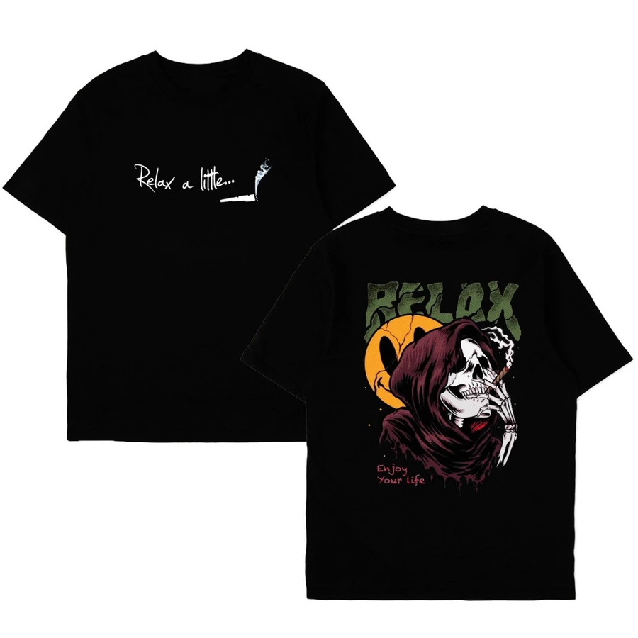 FW Kaos lengan pendek dan panjang Viral Combed 30S premium Relax a little enjoy your live DTF Print