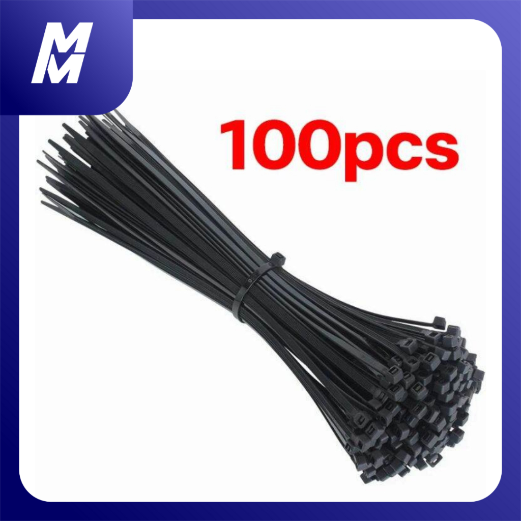 

Tali Rivet Hitam/Putih 100, 150, 200 mm Kabel Ties Nylon 100 pcs