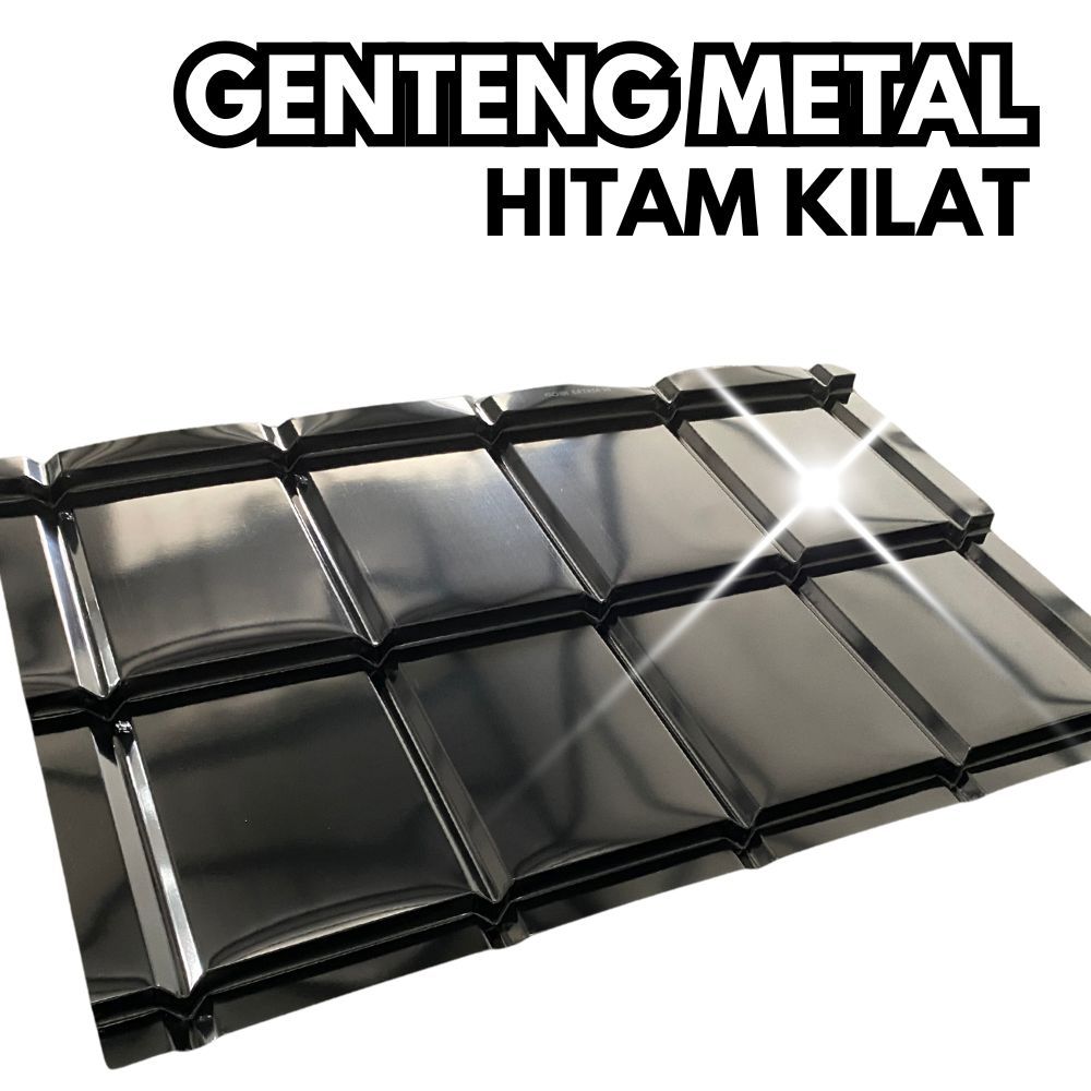 Genteng Metal Minimalis 2x4 Hitam Kilat Gobi Satria Roof