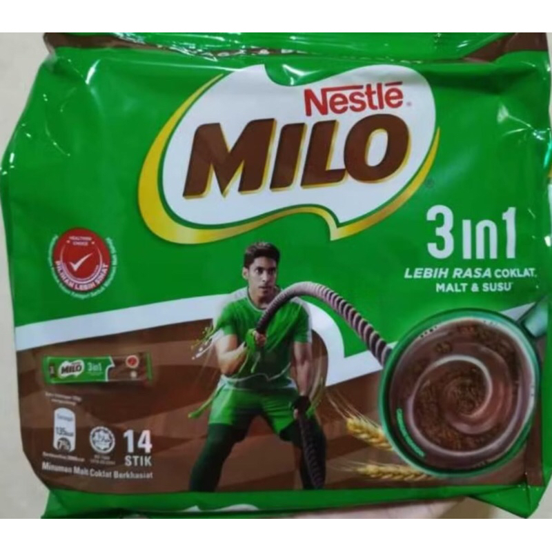 

NESTLE MILO 3in1 Activ-Go Malaysia Bubuk Malt Coklat (33g x 14 sachet)