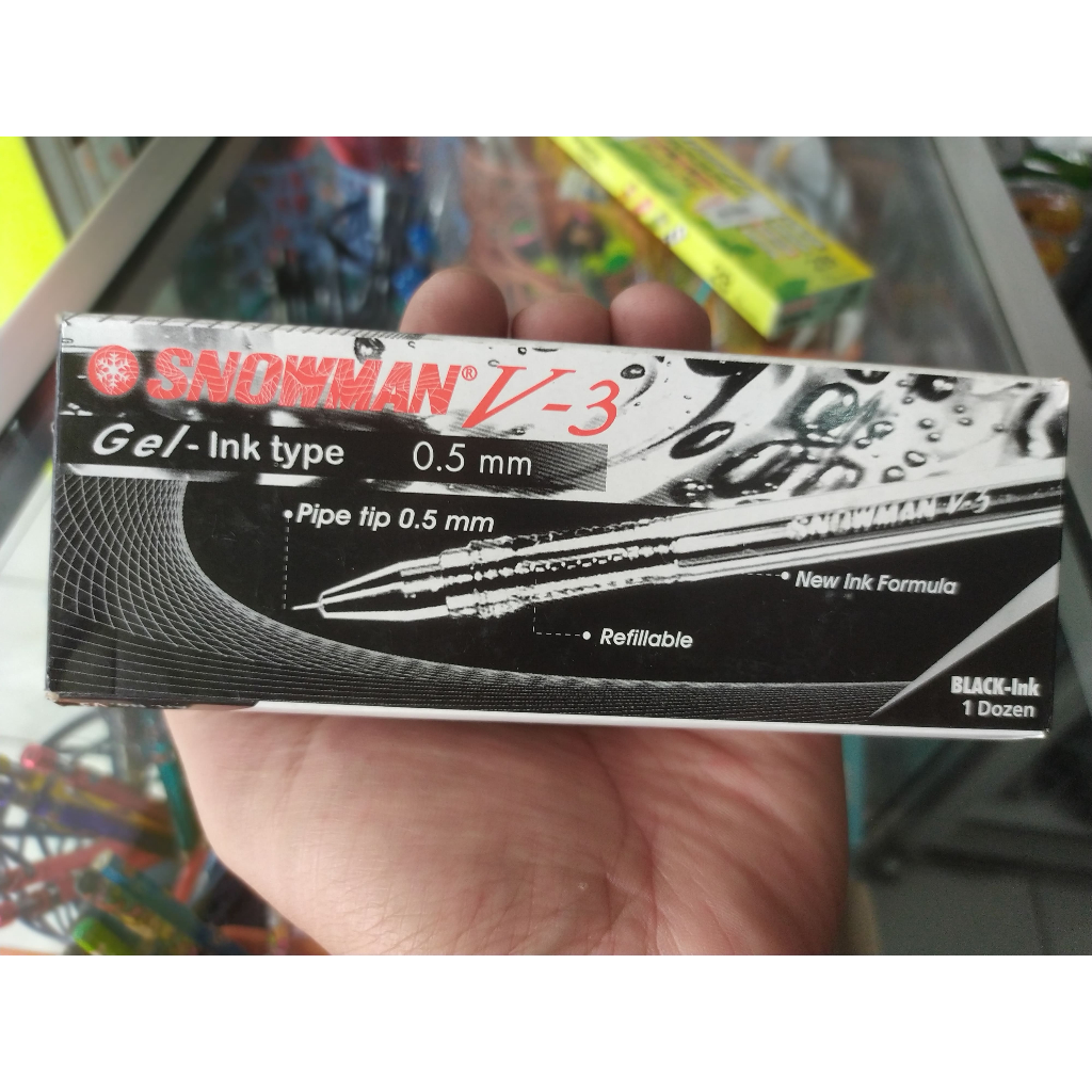 

pulpen snowman v-3 hitam