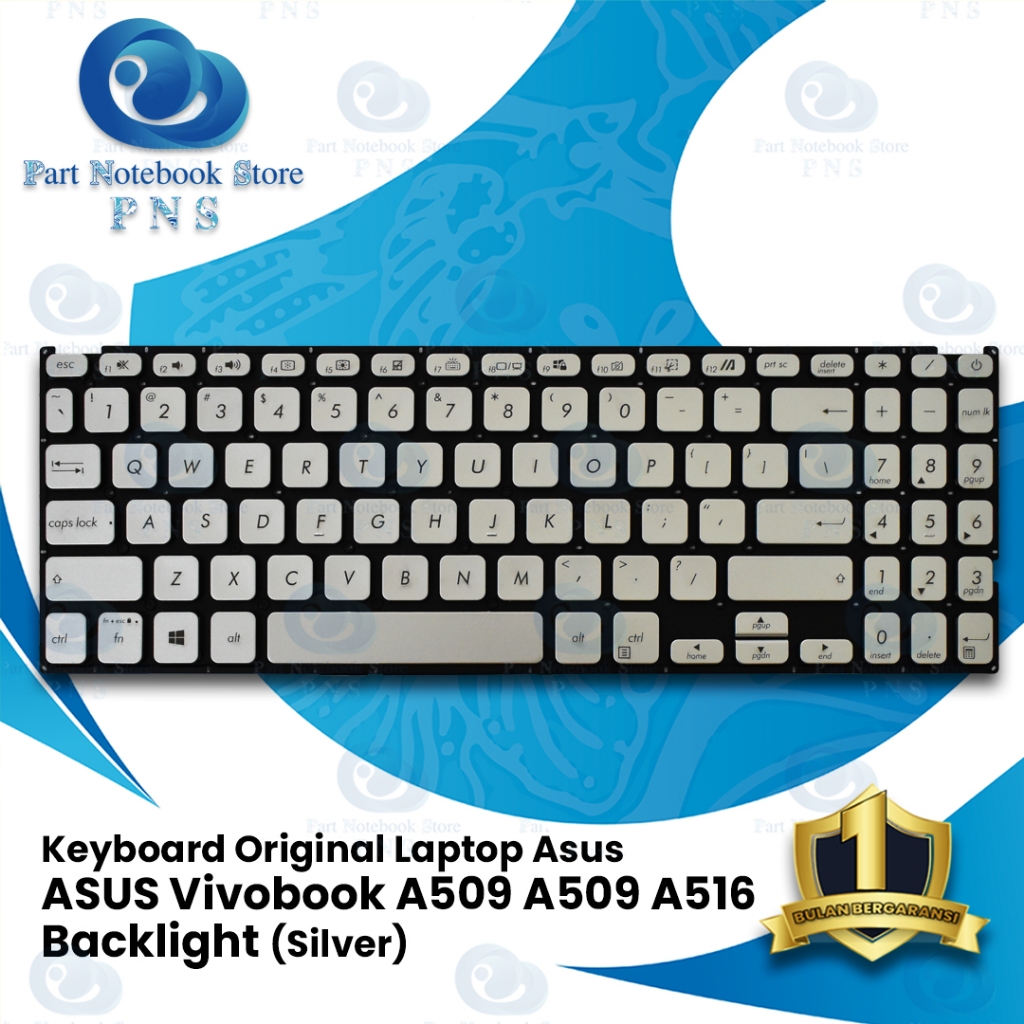 Keyboard Original Laptop ASUS Vivobook A509 A516 Backlight (Silver)