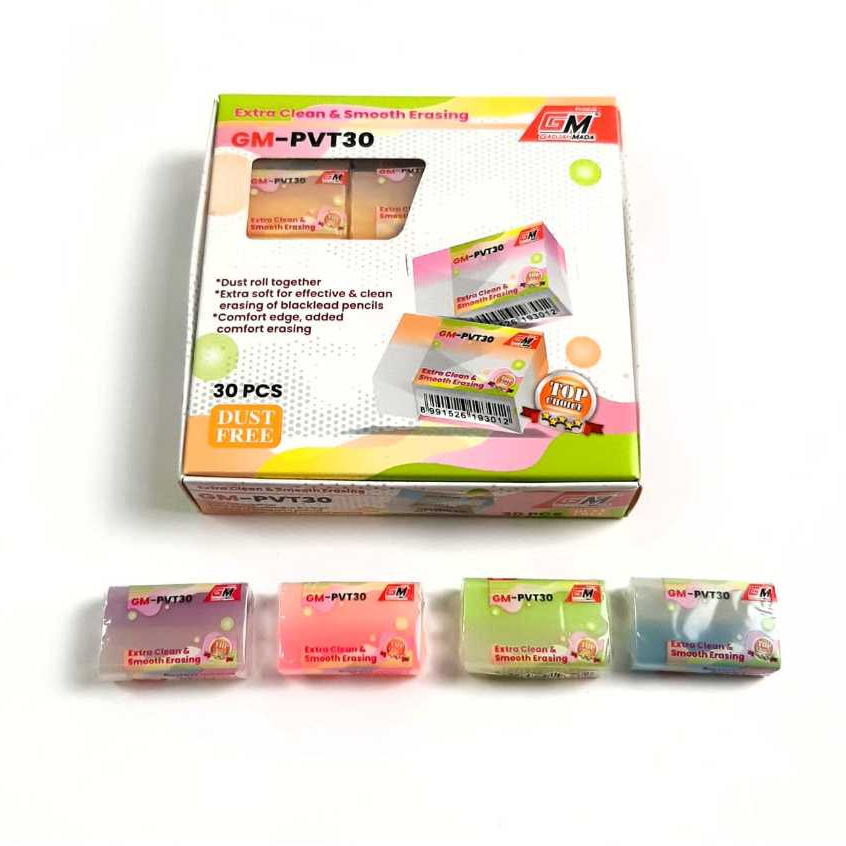 

Harga Grosir (1kotak/30pcs ) Penghapus Eraser Sedang 3X2X1cm