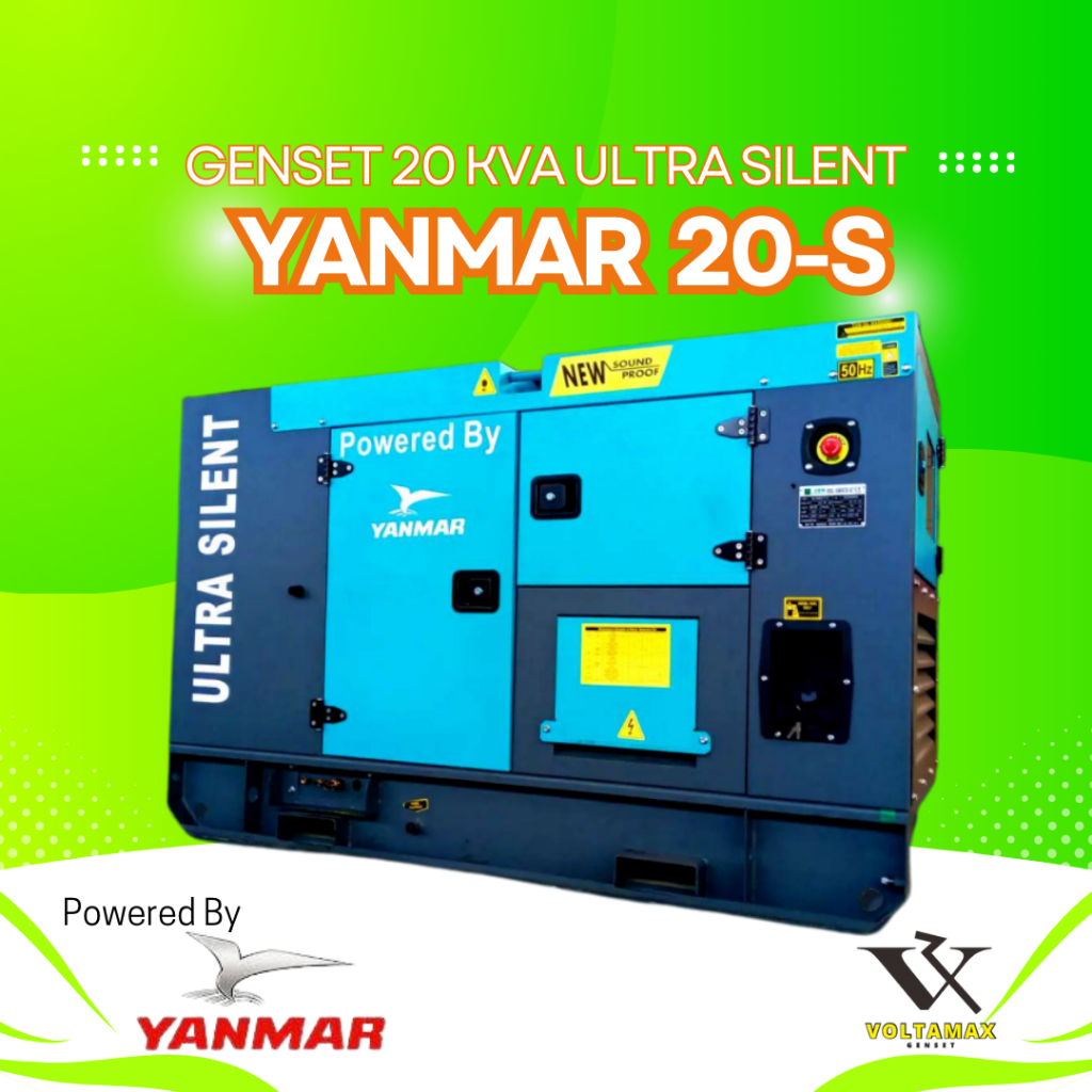 [YANMAR] Genset 20 KVA Silent Diesel Genset Sound System Genset Industri Yanmar 20-S