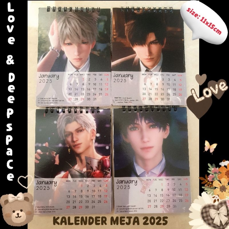 

kelender meja 2025 love and deepspace (ukuran 11x15)