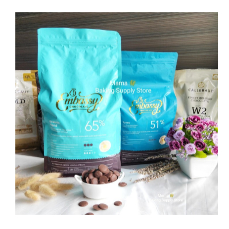 

TULIP Easy Melt Couverture Chocolate Button 65% OCEANIC 500 gr Repack