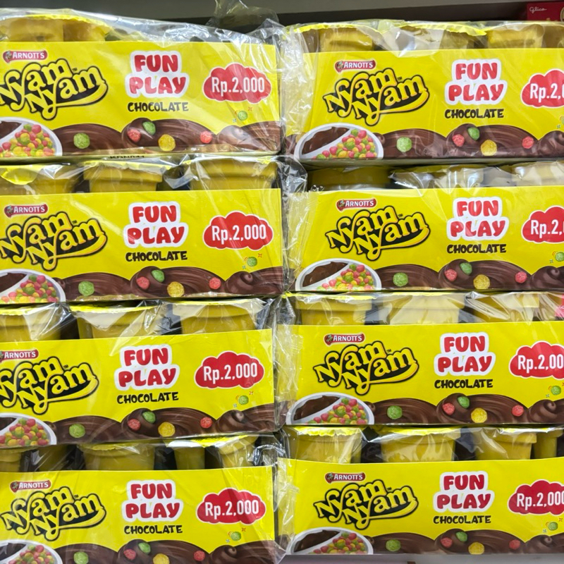 

Nyam-Nyam Snack harga per 1 pack isi 12 cup / Box @ 11gr