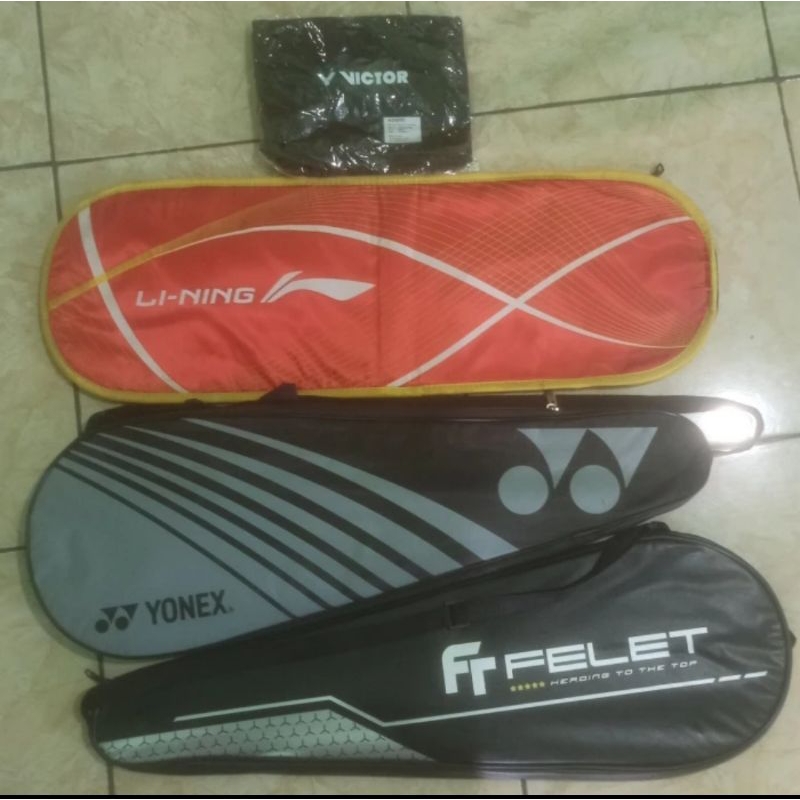 tas raket badminton second