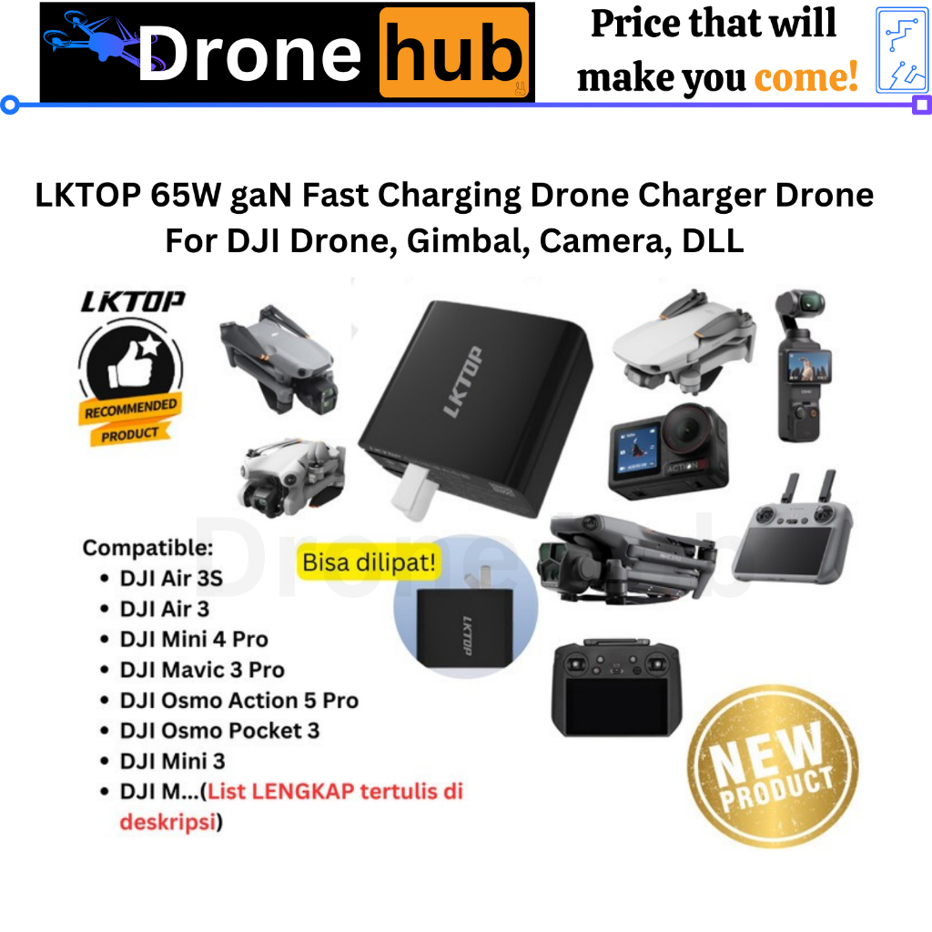 Charger Battery Drone DJI Air 3S DJI Mini 4 Pro DJI Mavic 3 Classic DJI Mavic 3 Pro DJI Mini 3 DJI M