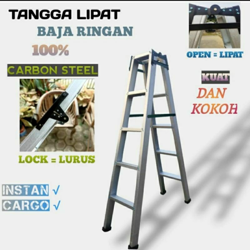 Tangga Lipat Multifungsi Jumbo Ukuran 2 Meter