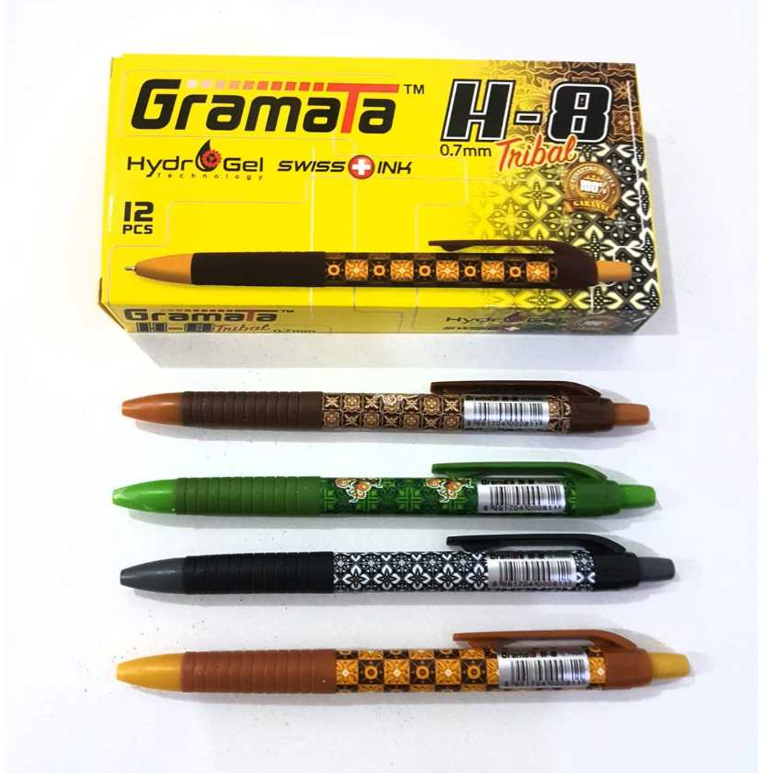 

HARGA PER 1KOTAK/ 12 PCS PULPEN HYDRO GEL 0.7MM MOTIF BATIK H-8 TRIBAL