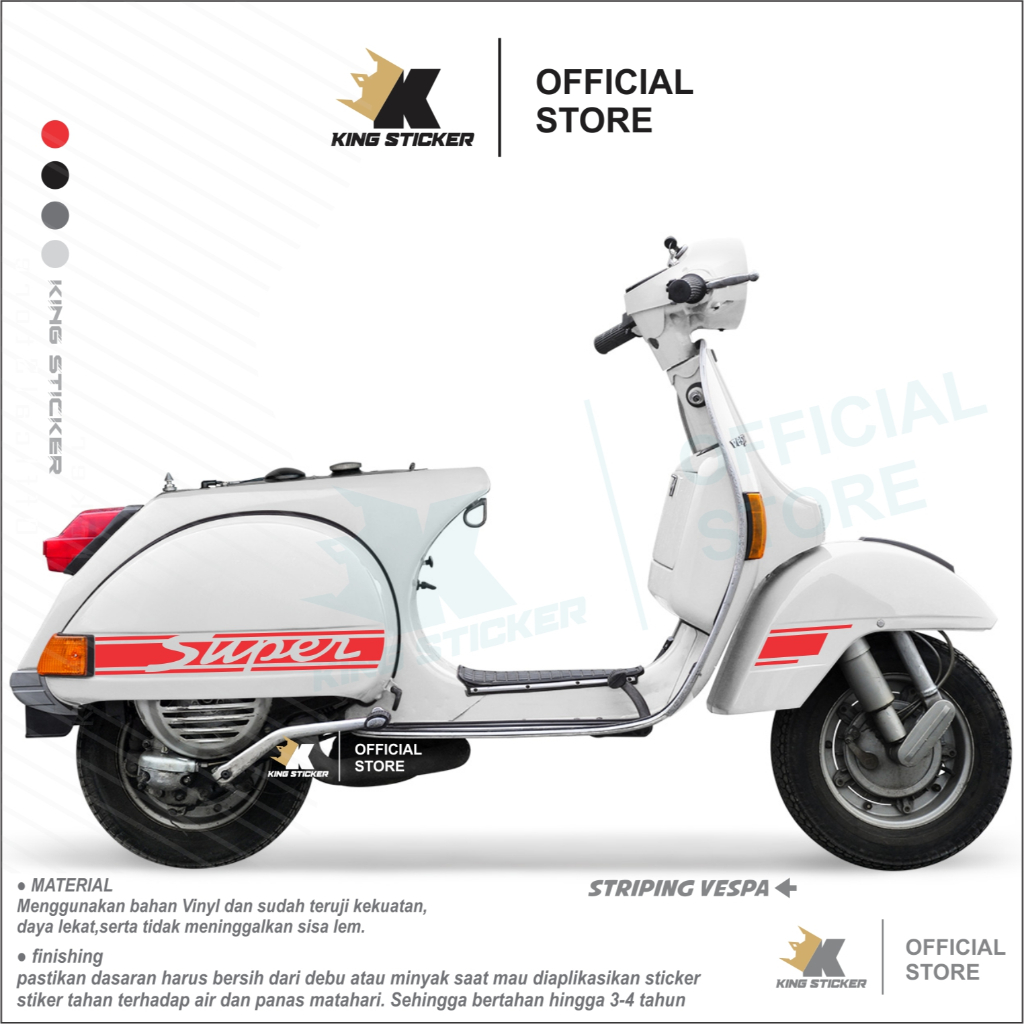 PX02 Stiker motor vespa px / striping vespa px / striping motor vespa px [stiker 1 pasang]