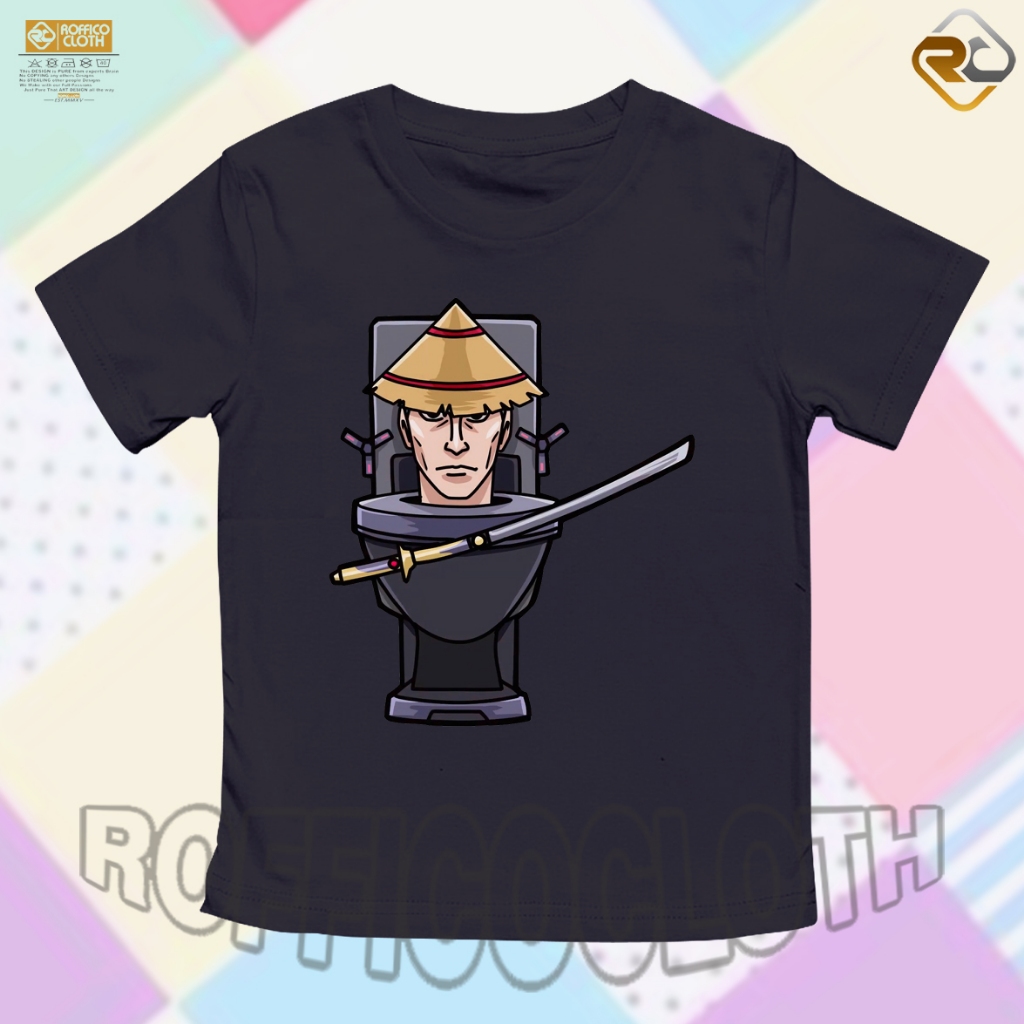 BAJU ANAK KAOS ANAK SAMURAI SKIBIDI TOILET | Skibidi Toilet 777 - ROFFICO CLOTH