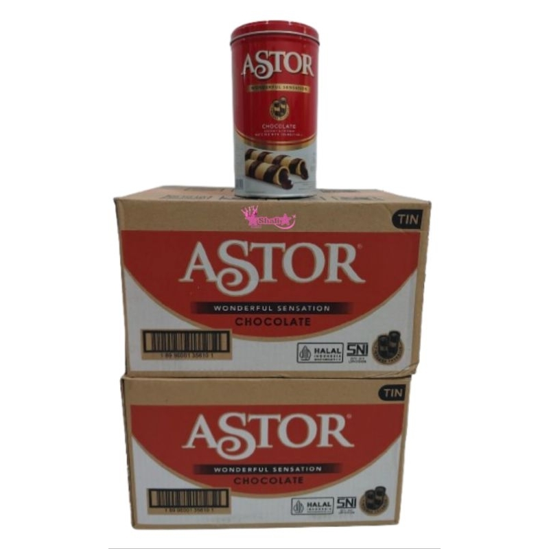 

ROMA ASTOR Chocolate kaleng 1 dus isi 6 x 330gr / Wafer stik coklat