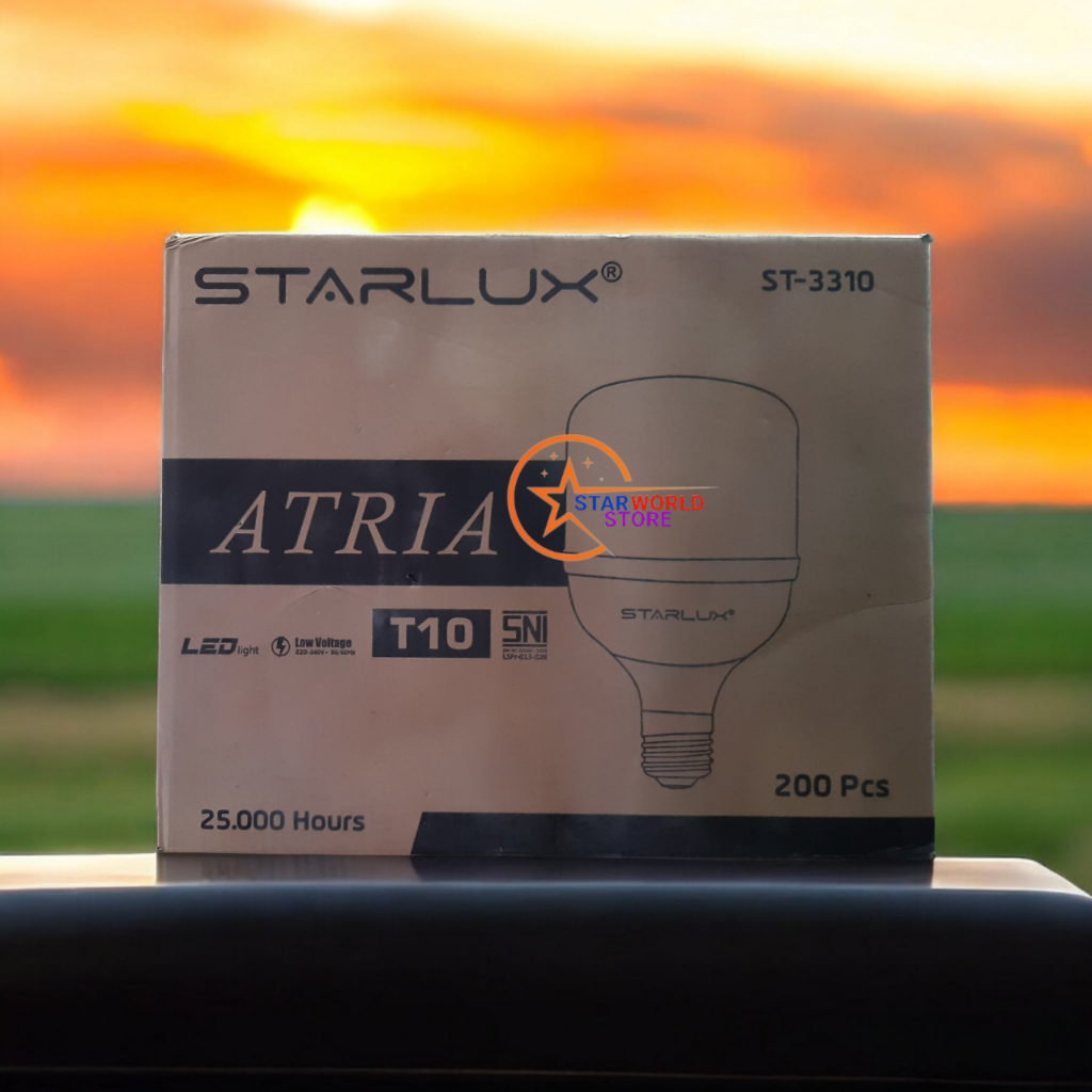 Paket 1 Koli STARLUX ATRIA Lampu Bohlam LED 10 Watt / 1 Dus Isi 200 Pcs Lampu Led ST-3310