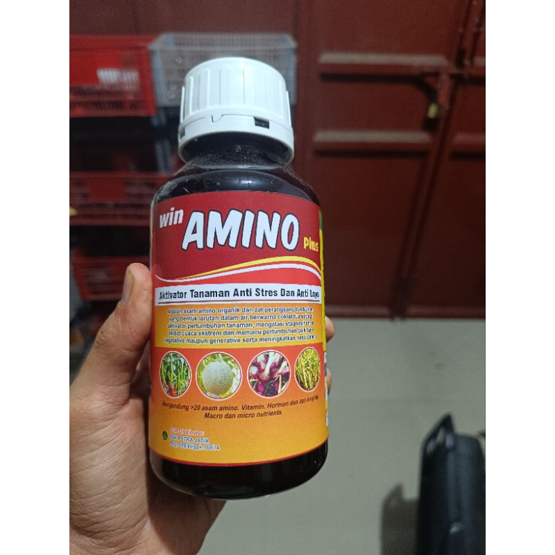Win Amino Pupuk Asam Amino Organik Cair Asam Amino plus ZPT 500ml Nutrisi Anti Tres Untuk Tanaman