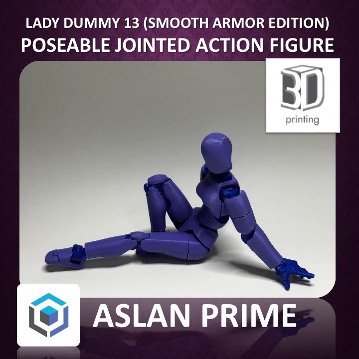 LADY DUMMY 13 SMOOTH ARMOR EDITION TITAN T13 JOINTED POSEABLE ACTION FIGURE LUCKY Custom Color 3D Pr