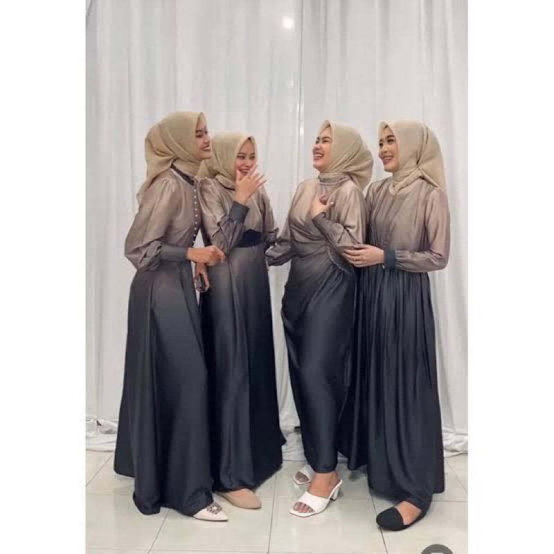 { PROMO PER 3 METER } KAIN ARMANY SILK GRADASI | KAIN SATIN GRADASI 2 WARNA | Harga per 3 meter