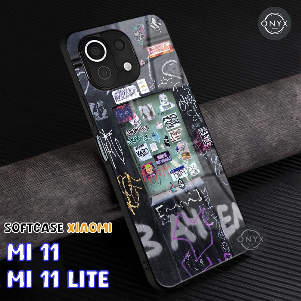 [AA09] SOFTCASE XIAOMI MI 11 | 11 LITE | Casing Kilau Glossy Mi 11 11 Lite | GRAFITI | Kesing Keren 