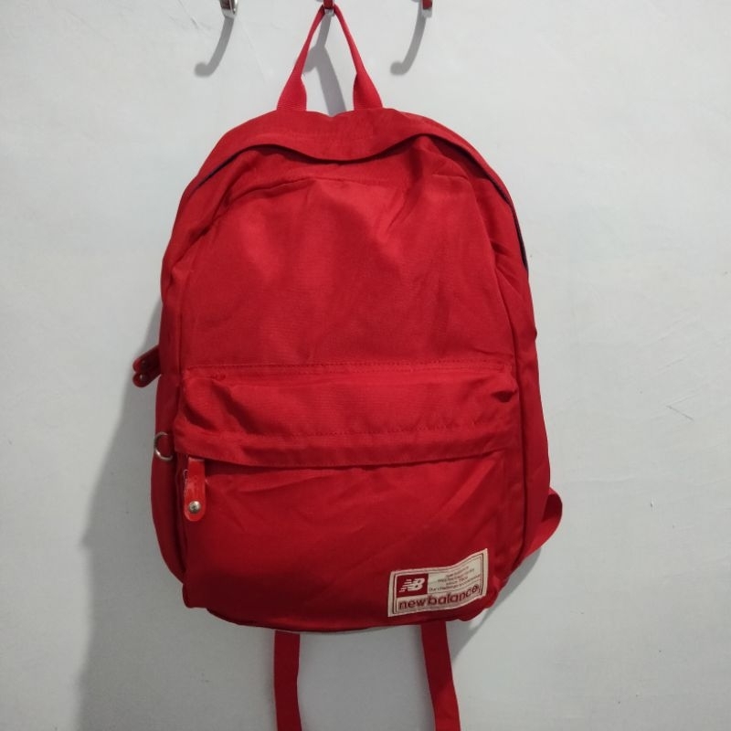 Tas ransel backpack new balance merah fanta second