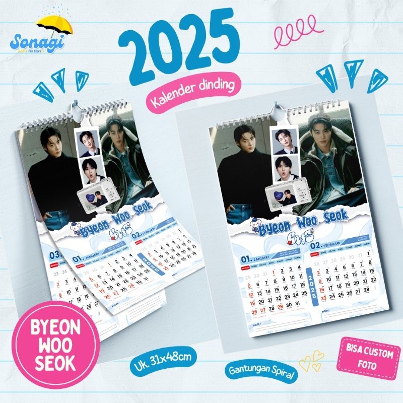

[2025] Kalender Dinding Byeon Woo Seok/BWS/Custom/Kalender KPOP