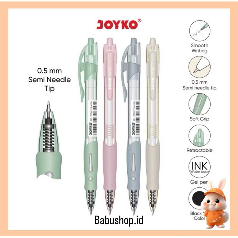 

BBS (1pcs) Gel Pen Pulpen Pena Joyko GP-265AN Q4 Gel 0.5 mm