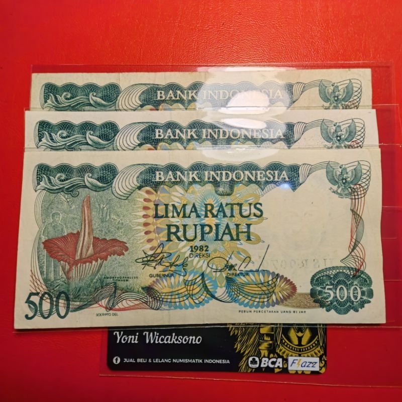 500 rupiah bunga bangkai tahun 1982 GRESS asli