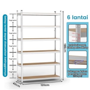 ( GARANSI 12 BULAN ) RAK SUSUN SERBAGUNA RAK BESI RAK BESI SIKU RAK BESI SERBAGUNA RAK DAPUR SERBAGU