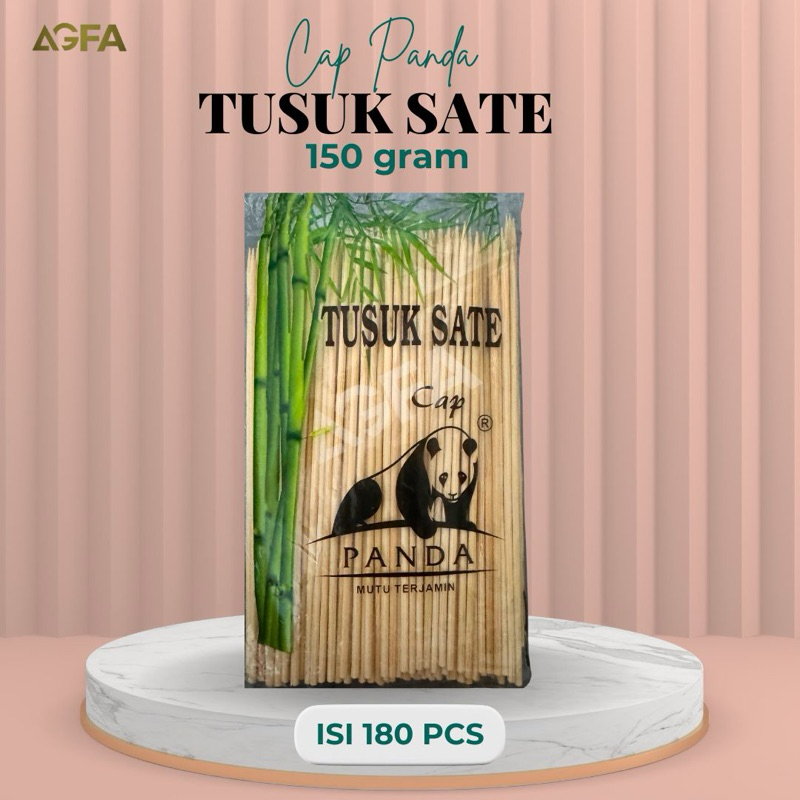 Panda Cap Sate Tusuk Sait 150 gram / Panda Tusuk Sate / Tusuk Sate Bambu Cap Panda 20cm/ Tusuk Sate 