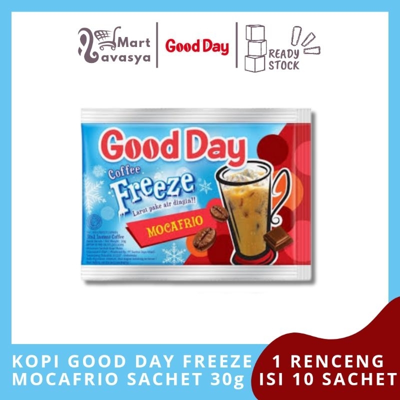 

KOPI GOOD DAY FREEZE MOCAFRIO 30g - 1 RENCENG ISI 10 SACHET - KOTA BANDUNG - LAVASYA MART