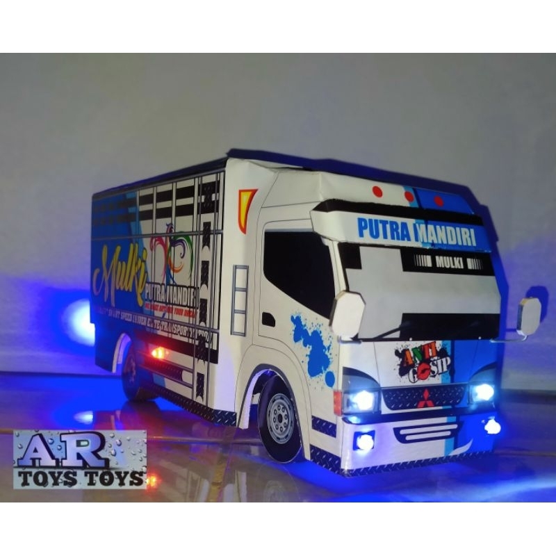 Miniatur truk oleng/truk variasi lampu