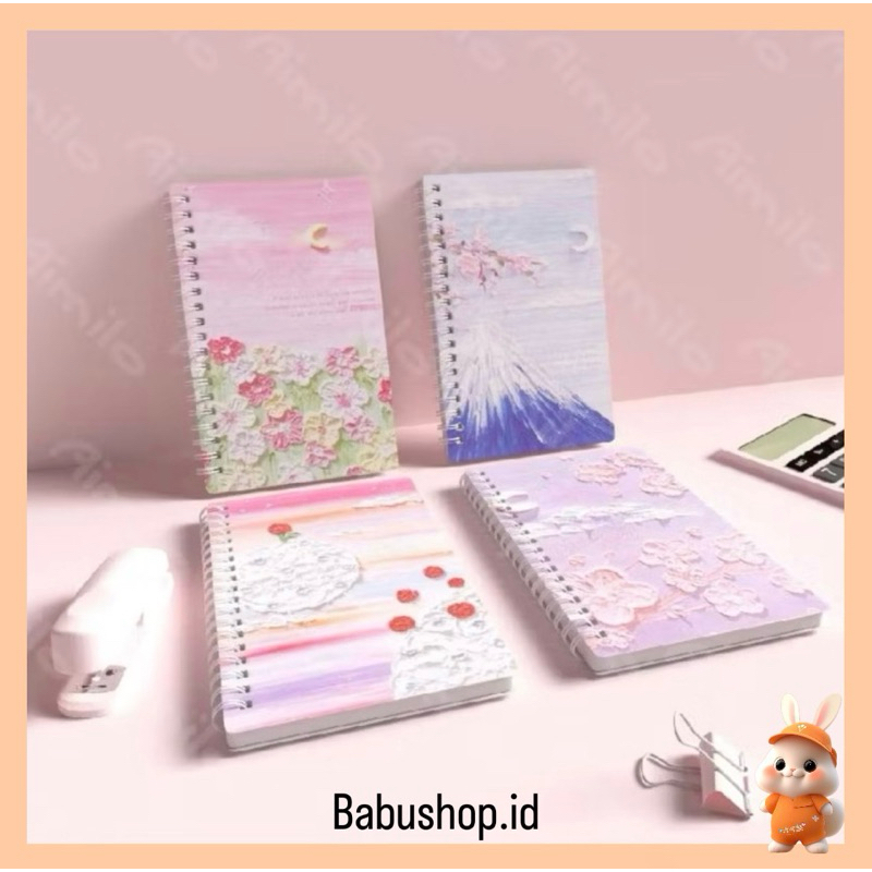 

BBS A5 Notebook Aesthetic Buku Diary 60Lembar Buku Jurnal Buku Catatan Buku Note Stiker Buku Tulis