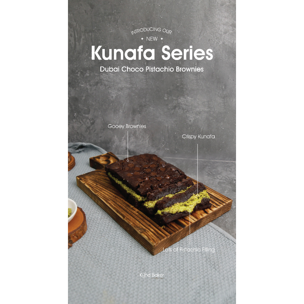 

KYND BAKER Dubai Choco Kunafa Brownies Plant Based Vegan Vegetarian