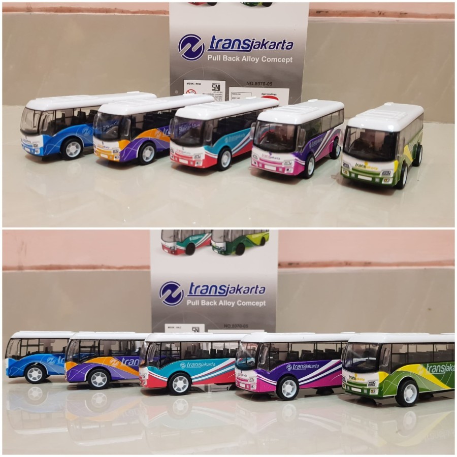 Diecast Bus Transjakarta - Diecast Busway Isi 5 - Diecast Bis Busway