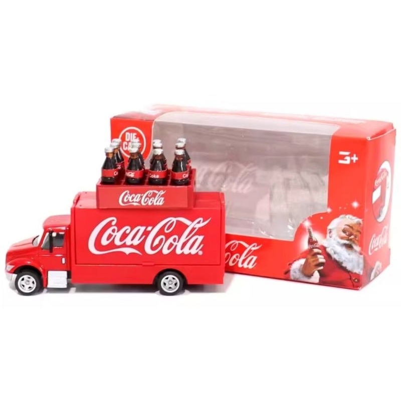 Mainan Diecast Mobil Truk Box Coca Cola Die-cast Metal Modern city Miniatur Mobil Mobilan Truks Box
