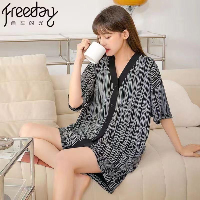 lingerie_extrajumbo - Nightie 364 - Setelan Baju Tidur Celana Pendek Motif Comel