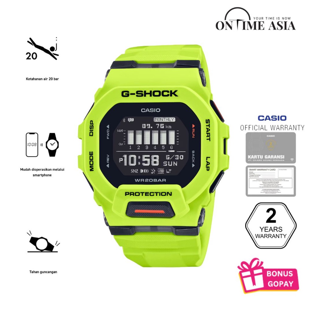 Casio G-Shock GBD-200-9DR / GBD200-9 Original & Garansi
