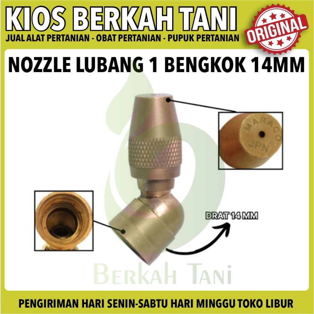 NOZZLE BRASS 1 LBG BENGKOK (nozzle brass sprayer 1 lubang bengkok)