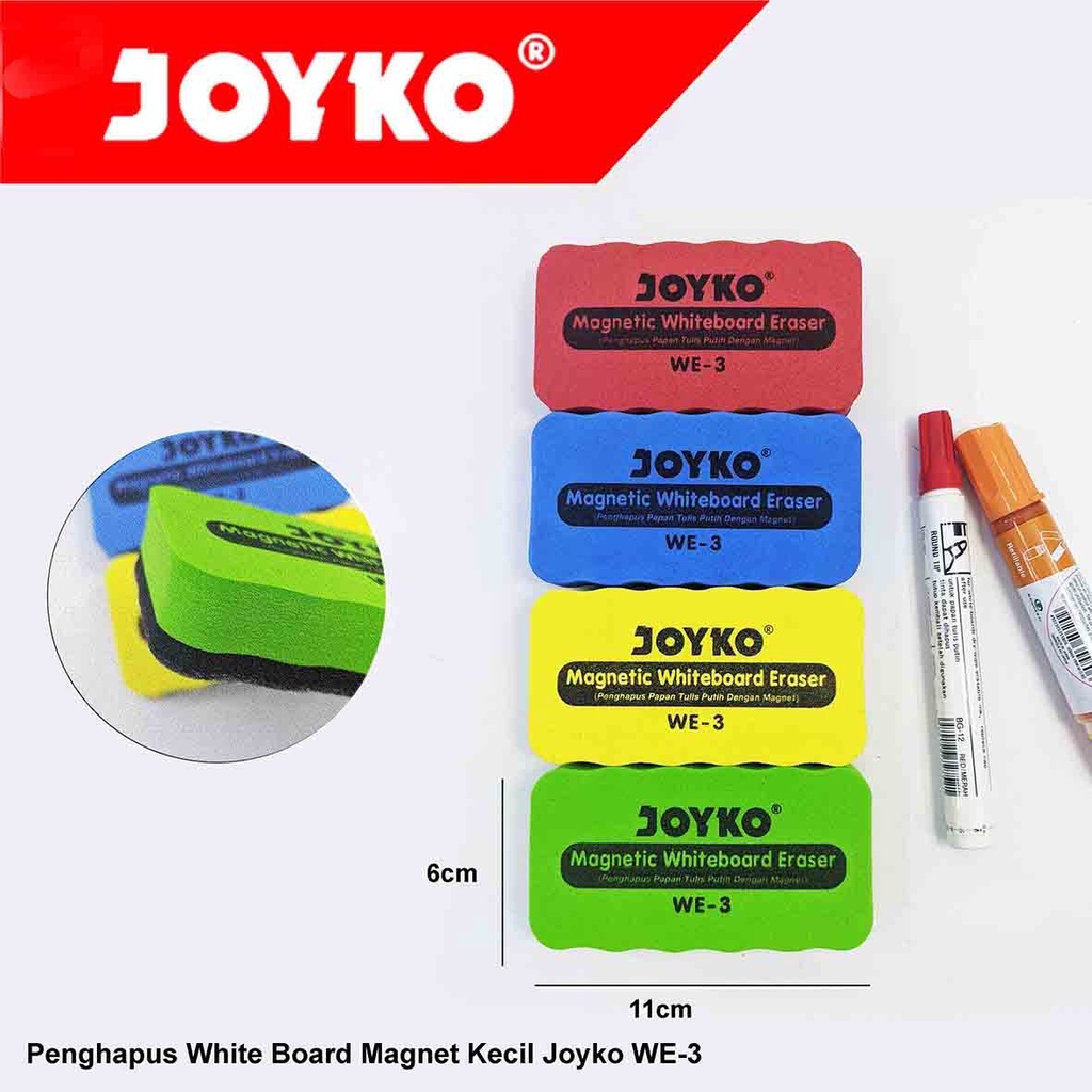 

Joyko Penghapus Whiteboard Kecil Magnet WE-3 Penghapus Papan Tulis Magnet l Whiteboard Eraser WE-3 JOYKO WE-1 JOYKO