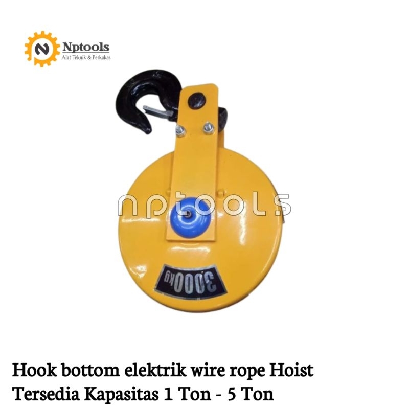 Hook Bottom Electrik Wire Rope Hoist 3Ton