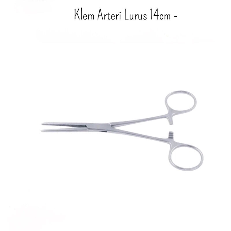Pean Lurus 14cm / Artery Clamp / Klem Arteri