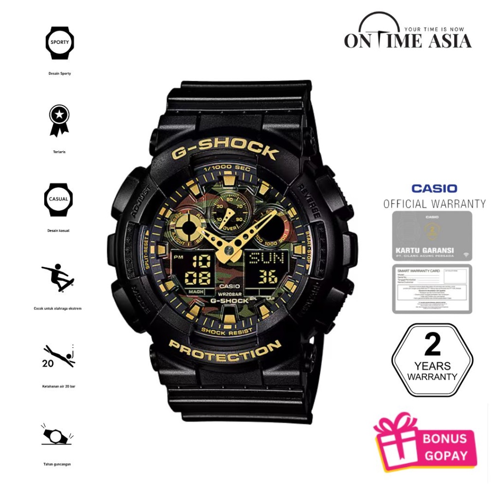 Casio G-Shock GA-100CF-1A9DR / GA-100CF-1A9 Original & Garansi