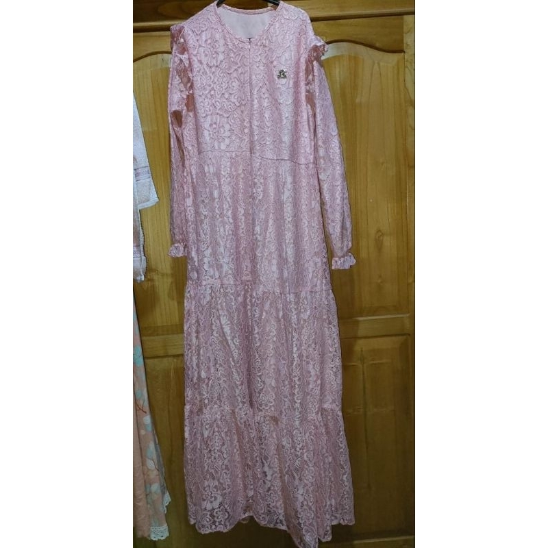Dress/jubah wanita motif brokat