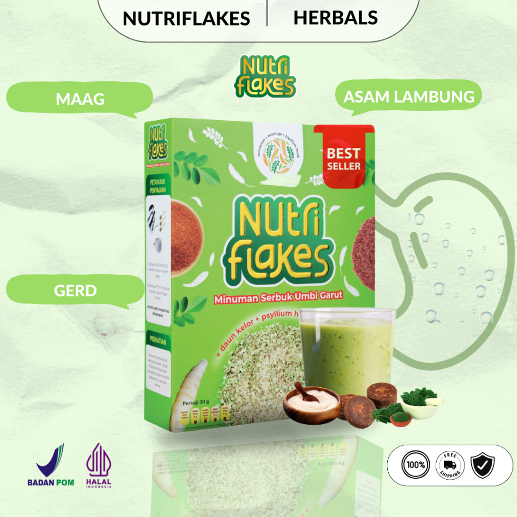 

Nutriflakes Makanan Oatmeal Sehat Diet Nutriflex Untuk Sakit Asam Lambung Original Official Store