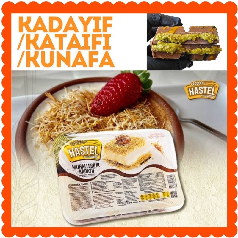 

Kadayif Kataifi kunafa kunefe 200gr coklat dubai matang