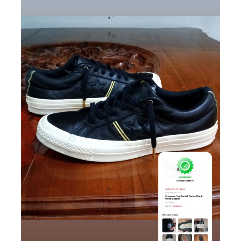 Converse One Star OX Shoes 'Black/White' Leather Original