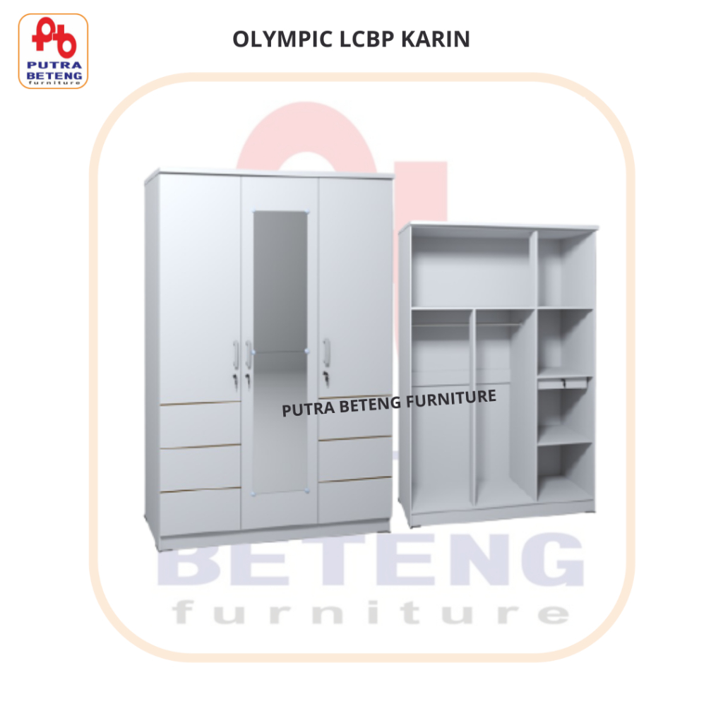Lemari Pakaian 3 Pintu Olympic LCBP Karin