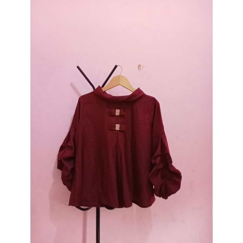 pL atasan ala selebgram maroon