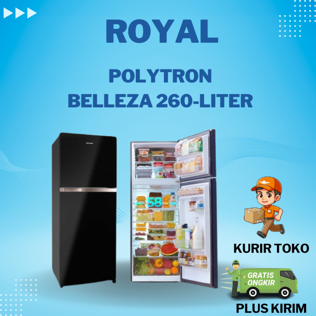 KULKAS 2 PINTU POLYTRON 260 LITER